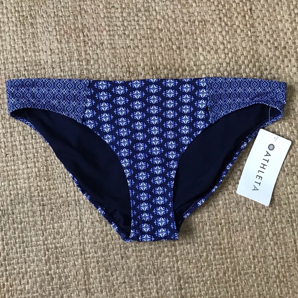Athleta Tangier Navy Blue Bikini Bottom NWT - Picture 2 of 6